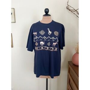 Vintage 90s Beaded Safari Animal Tee